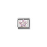 Rose Gold Pink Flower Link