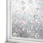 1 Roll Of Tulip Privacy Glass Film Static Cling Window Film Suitable For Office And Home Decor
