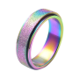 Rainbow Glitter Spinner Ring - 12 Us