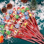Cartoon Rubber Pencil For Primary School Students And Kindergarten Activity Sharing Small Gift Christmas Rubber Pencil Learning