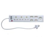 Zs - 9 Way Multi Plug With 3 USB Ports P-09 USB