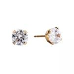 Cubic Zirconia Gold Plated 6MM