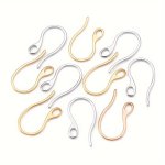 10PCS 22X11.5X1MM 304 Stainless Steel Earring Hooks With Horizontal Loop French Hook For Diy Earrings Accessories