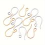 10PCS 22X11.5X1MM 304 Stainless Steel Earring Hooks With Horizontal Loop French Hook For Diy Earrings Accessories