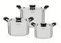 Tramontina 6PC Stainless Steel Cookware Grano Set With Silicone Handles