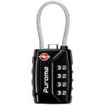 Puroma Tsa Approved Luggage Locks 4 Digit Combination Travel Cable Locks Resettable Code Lock With Zinc Alloy Body For Suitcase