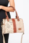 Vivace Canvas Leather Crossbody Sling Handbag