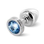 Diogol - Anni Butt Plug Round 25 Mm Silver & Blue