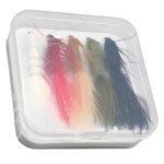Luminfly Fly Fishing Lures Kit 5 Pcs Assorted Colors Feather Streamer Flies And High Carbon Steel Hooks Compact Box For Bass Tro