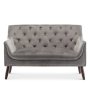 Avery Velvet 2 Seater Sofa - Grey