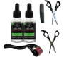 Beard Growth Oil 2 Pack + Derma Roller System Kit With Argan Oil