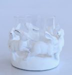 White Bunny Tealight Holder 12X13CM