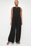 Edit Wideleg Pleated Jumpsuit - Black