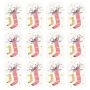 Craft Diy Cute Christmas Themed Gift Card Tag Set Of 100 7CM -stocking