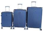 Smte Durable Navy Blue 3-PIECE Luggage Set With Keychain