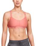 Womens Ua Wordmark Strappy Sportlette - Blush Orange XL