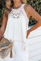 White Lace Crochet Sleeveless Babydoll Top - 34/36 / White / Babydoll