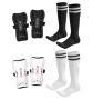 2 Packs Youth Soccer Shin Guards And Socks Football Games & Training