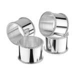 Napkin Ring Bead Border Mounted Set Of 4