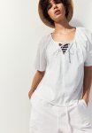 Raglan-sleeved Blouse - White