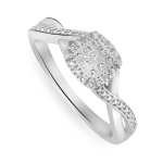 Yellow Gold Diamond Shimmering Ring