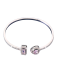 925 Silver Plated Luxesquare Copper Open Bangle