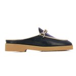 Slip On Buckle Mules -blue