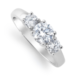 Sterling Silver & Cubic Zirconia Trilogy Ring