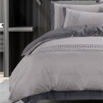 T400 Donatella Duvet Cover In Silver Grey - Silver Grey King