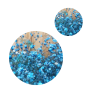 Blue Small Flowers Custom Printed Mouse Pad Set