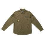 Jeep Mens Twill Service Long Sleeve Shirt In Olive - Olive 4XL