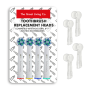 Toothbrush Heads For Oral-b Crossaction & Toothbrush Covers - 4 Pack
