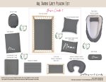 Cot Duvet Bedding All Dark Grey Plain Set Neutral