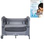 Snuggletime Quilted Co-sleeper Camp Cot + Free Easy Brez Mattress Std C/cot