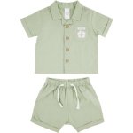 Made 4 Baby Boys 2 Piece Linen Blend Shirt & Shorts Set 0-3M