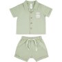 Made 4 Baby Boys 2 Piece Linen Blend Shirt & Shorts Set 0-3M
