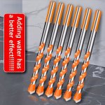 1 4 5PCS 6-12MM Ultimate Heavy Duty Drill Bits Thread Tungsten Hard Metal Steel Wall Tile Concrete Multifunctional Drill Bits Pu