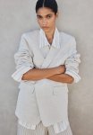 Linen-blend Blazer - Light Beige