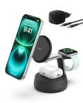 Belkin Magsafe Charger Compatible 3-IN-1 QI2 Wireless Charging Station 25W Wireless Charger For Iphone 16 Apple Watch Airpods De