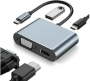 4 In 1 Usb-c To Dual 4K 60HZ HDMI Multi Monitor Adapter Converter Docking Station For Laptop Grey