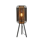 BOSTON Table Lamp Black And Gold Mesh