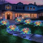 Fachoi 300LED Solar Garden Firework Lights Outdoor Waterprof 200LED/60LED Sparklers Solar Lights 60LED For Outside Patio Backyar