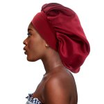 Large Satin Bonnet Silky Bonnet Hair Wrap For Sleeping Night Cap Sleep Cap With Elastic Soft Band Big Bonnets For Hair Care