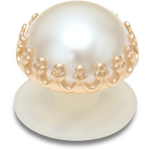 Smt Pearl With Gold Accents Jibbitz - Multi Osfa