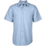 Mens Short Sleeve Oxford Shirt Light Blue