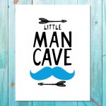 Boys: Set Of 1 - Little Man Cave - 1 X A3