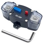 Erayco 300 Amp Circuit Breaker With Manual Reset 12-48 Volt Dc 0-8 Gauge Trolling Motor Car Stereo Audio Inline Fuse Block Holde