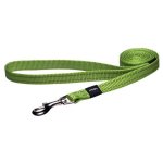 Rogz Utility Medium 16mm Snake Fixed Dog Lead - Lime Reflective