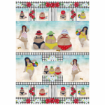 Beach Babes A3 Sticker Sheet