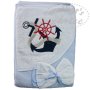 Mother's Choice Hooded Towel & Facecloth - Anchor